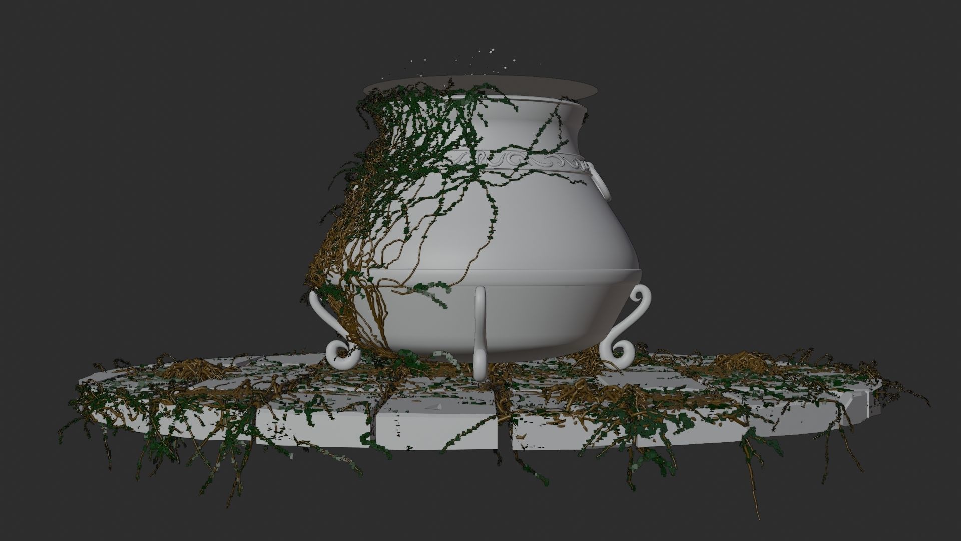 Witch Cauldron 3D model_2
