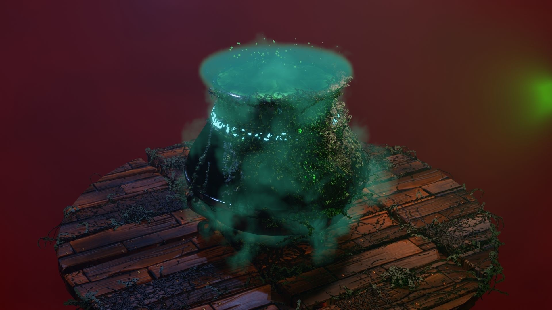 Witch Cauldron 3D model_38