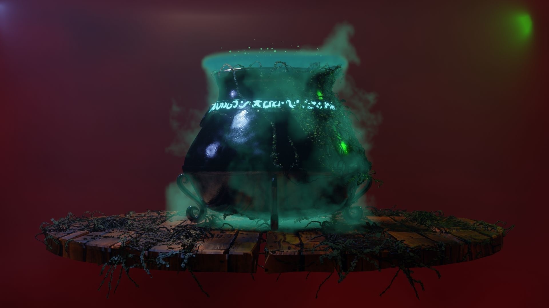 Witch Cauldron 3D model_31