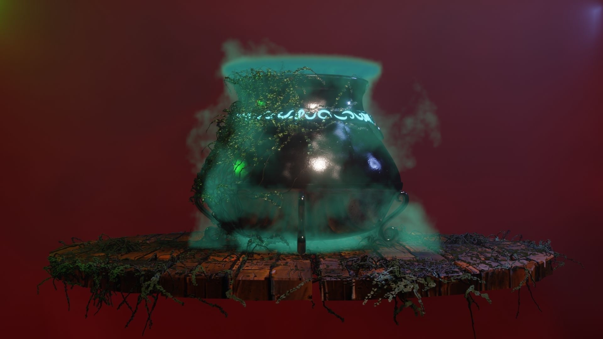 Witch Cauldron 3D model_28
