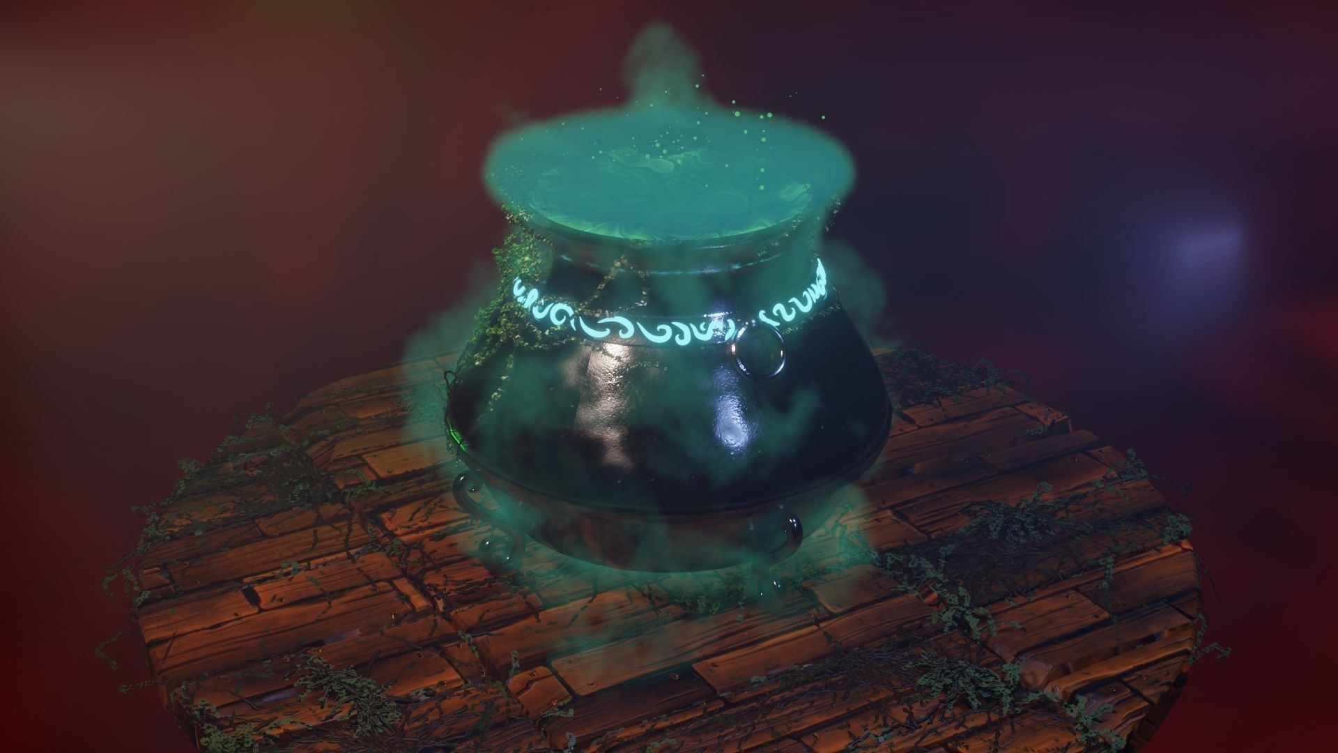 Witch Cauldron 3D model_35
