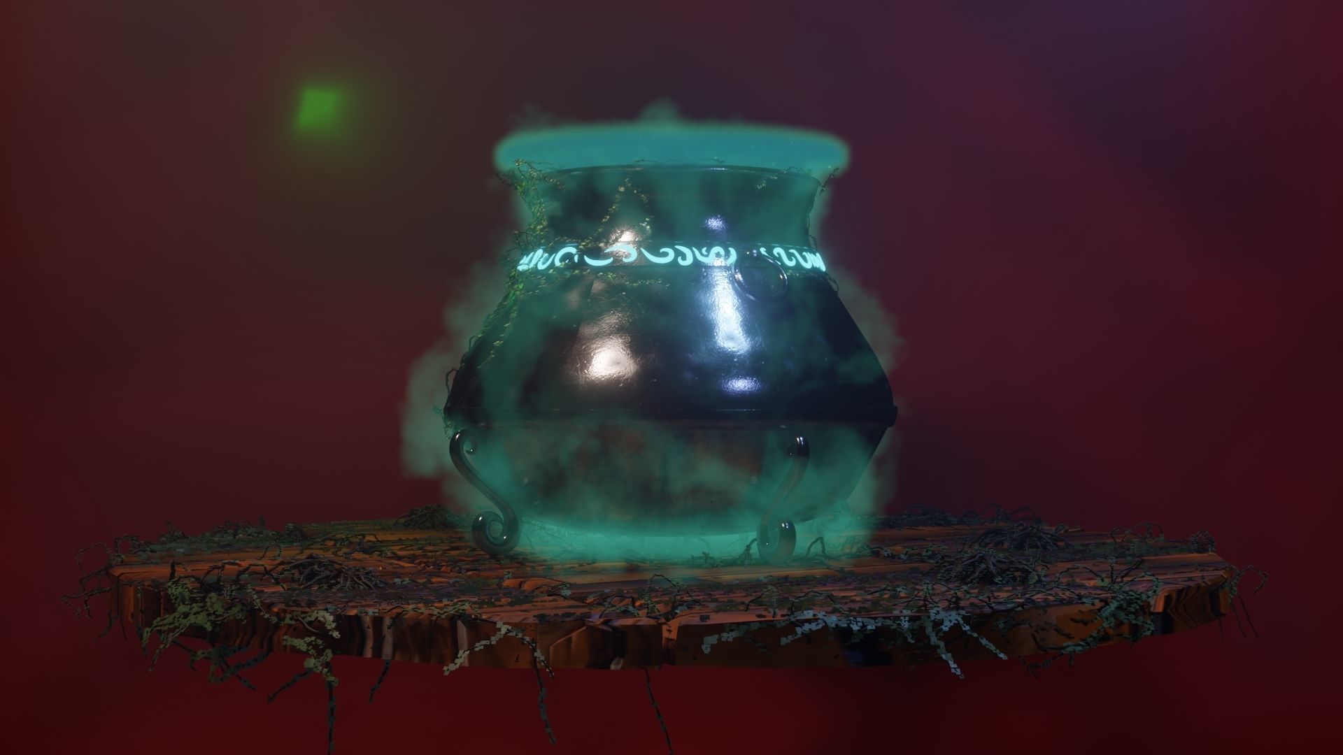 Witch Cauldron 3D model_29