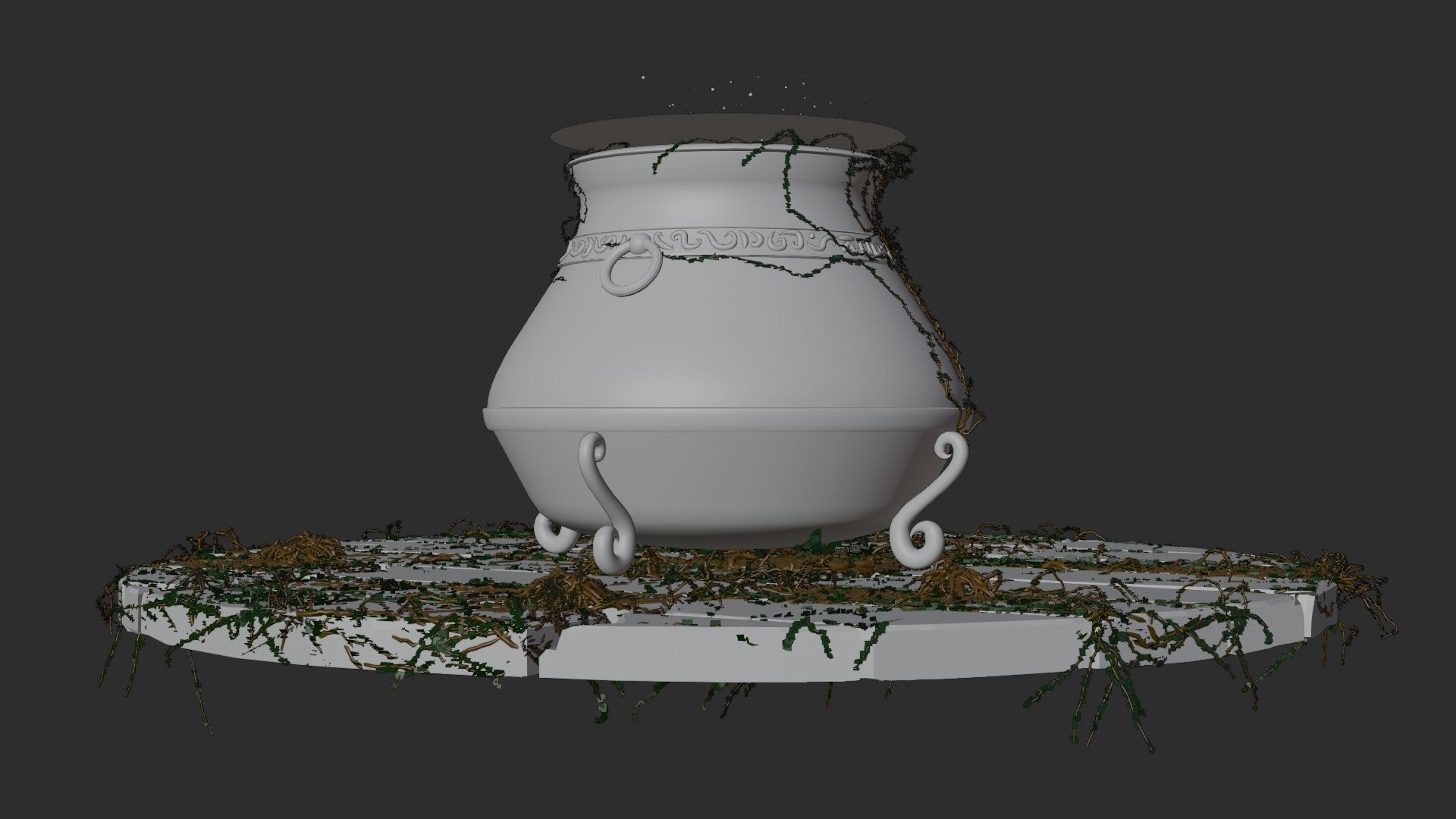 Witch Cauldron 3D model_4