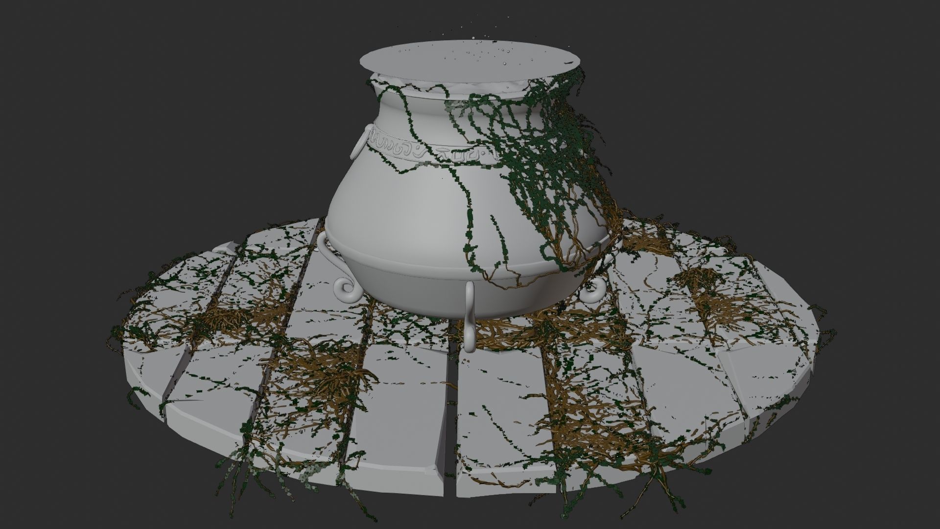Witch Cauldron 3D model_11