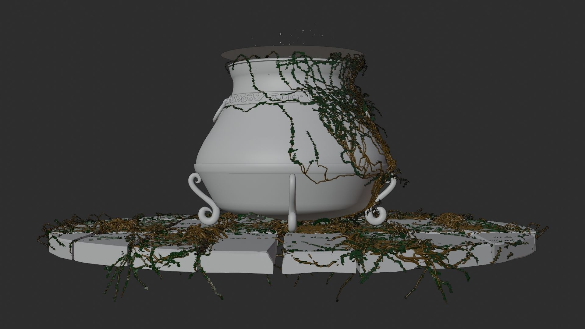 Witch Cauldron 3D model_5
