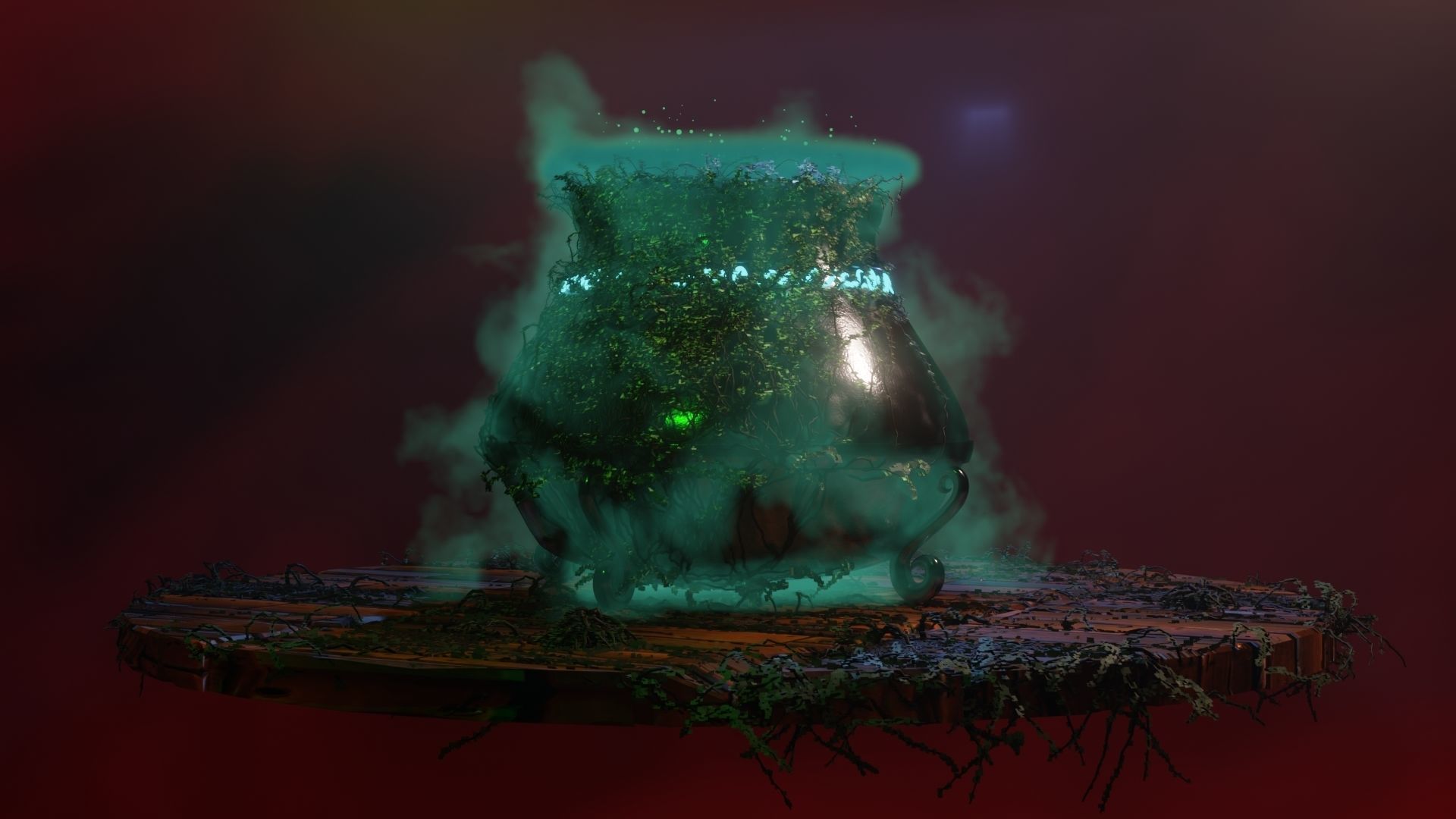 Witch Cauldron 3D model_33