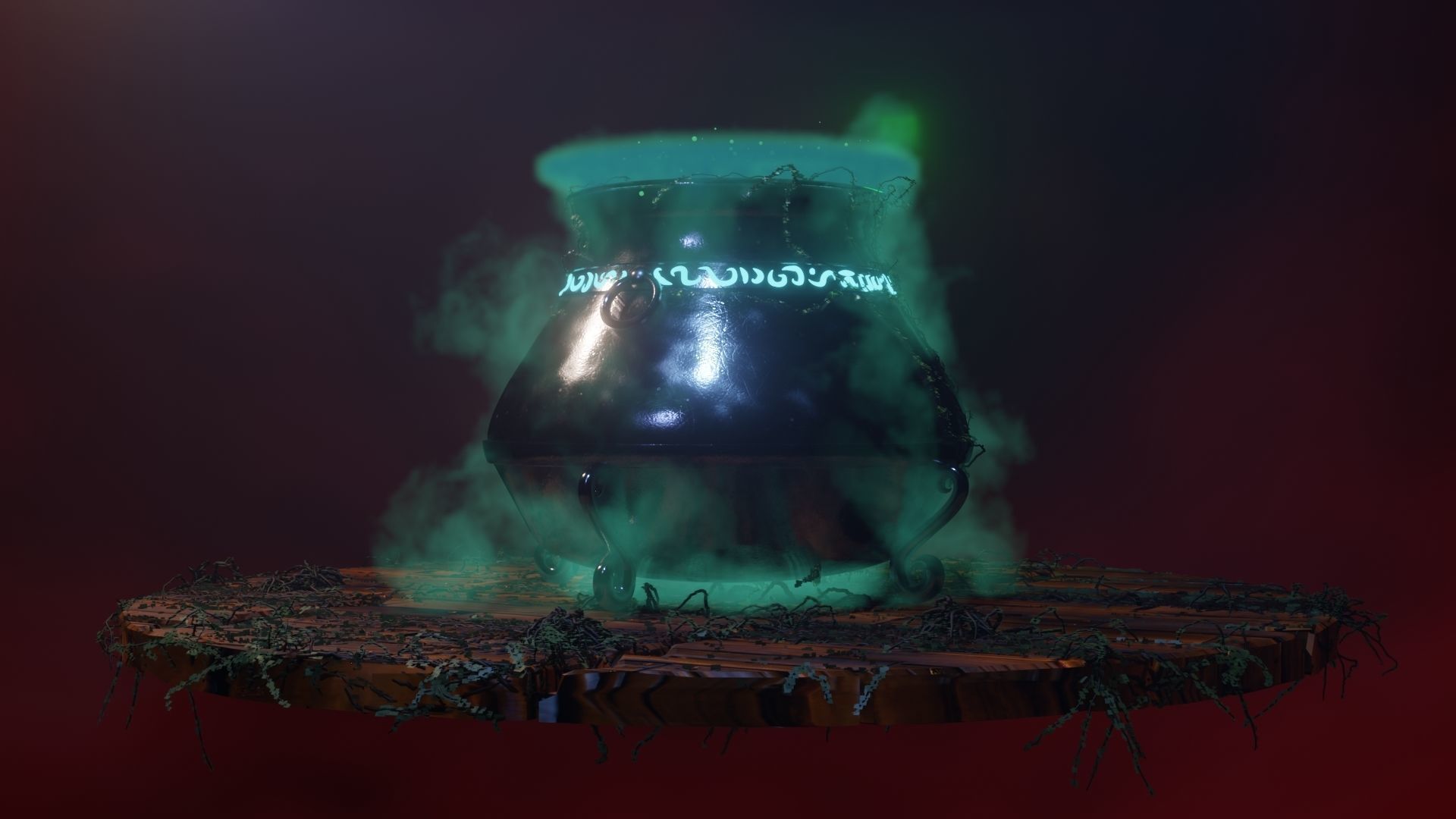 Witch Cauldron 3D model_30