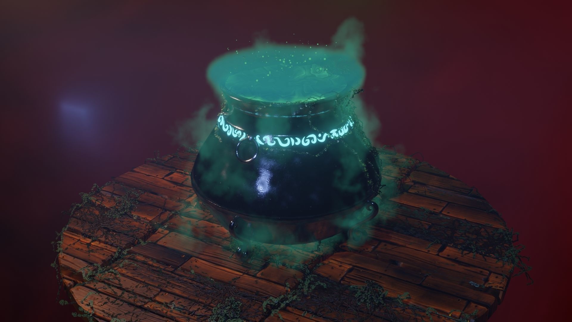 Witch Cauldron 3D model_36