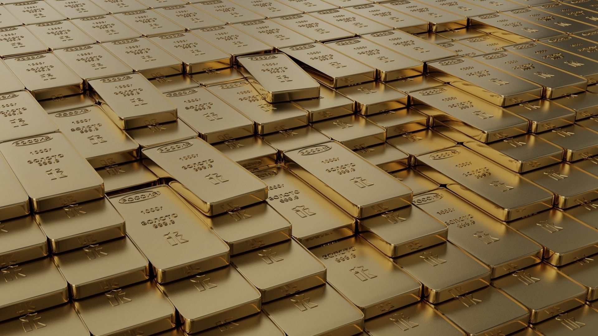 Gold bars 1000gr 3D model_5