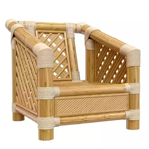 Restaurant Bamboo Chair with wicker planks