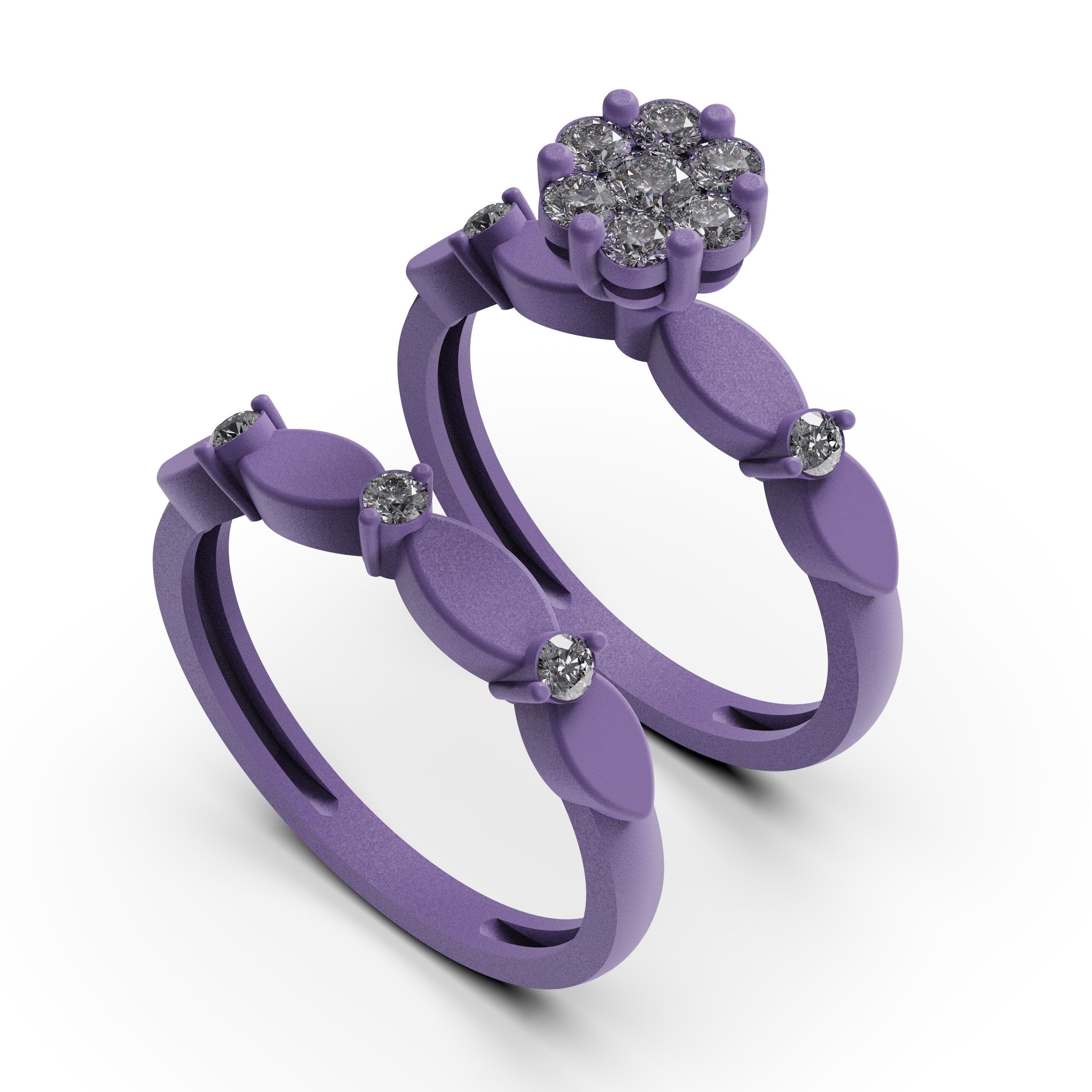 engagment ring 3D print model_18