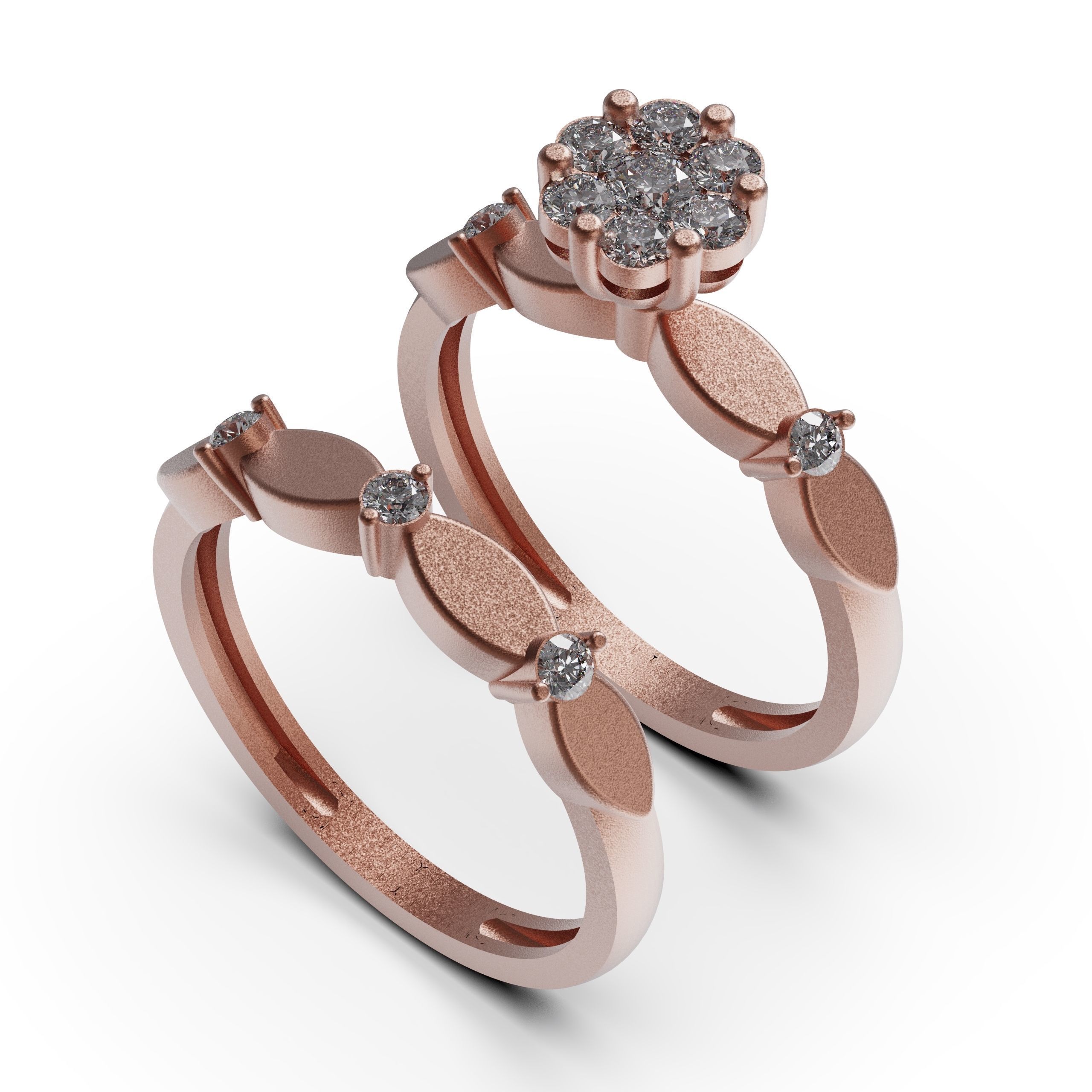 engagment ring 3D print model_2