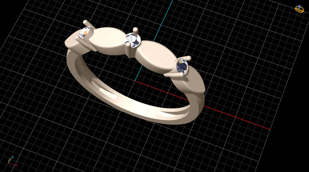 engagment ring 3D print model_14