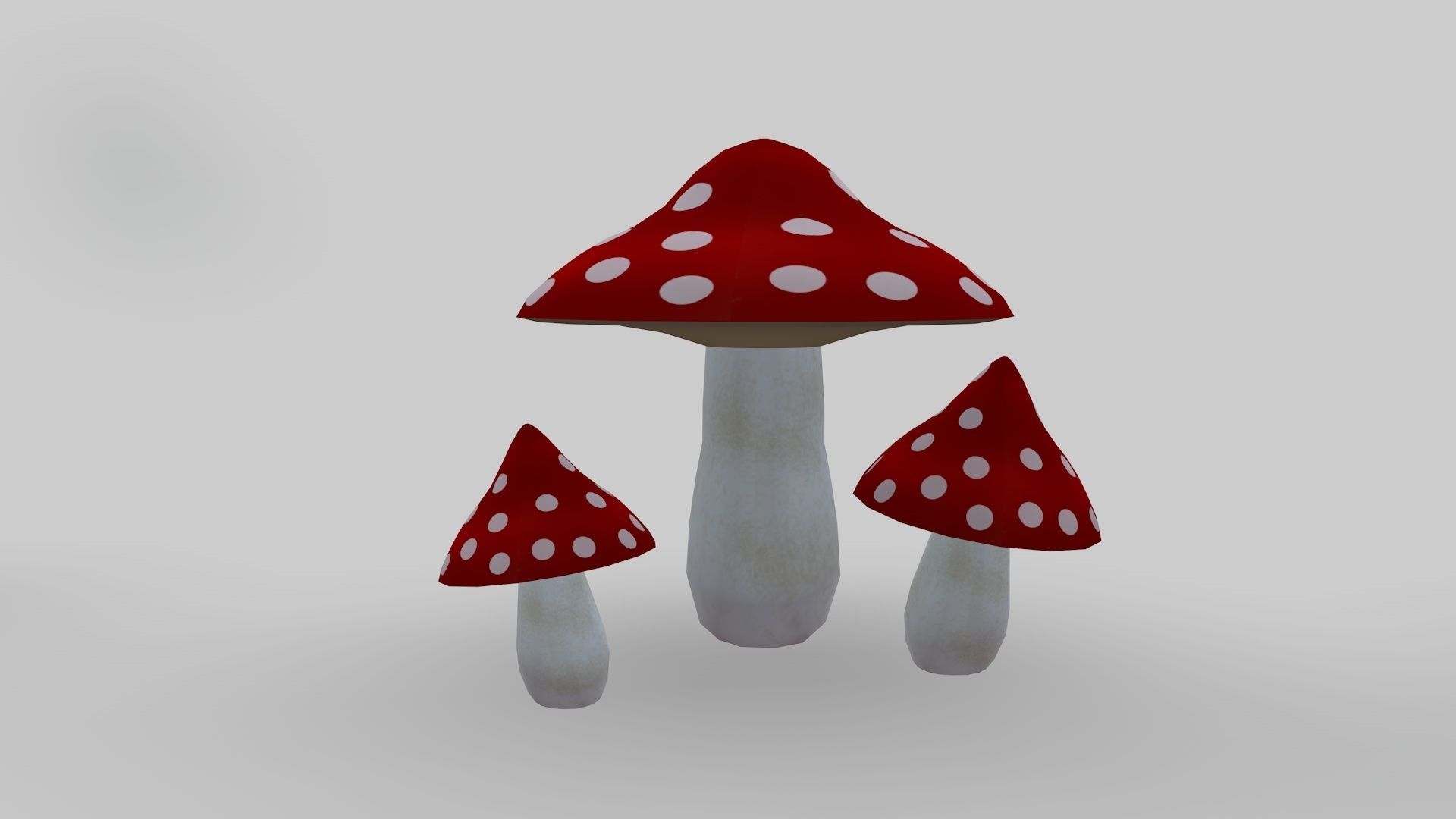 Asset Pack Trees Bush Stones Mushrooms for game Low-poly 3D model_6