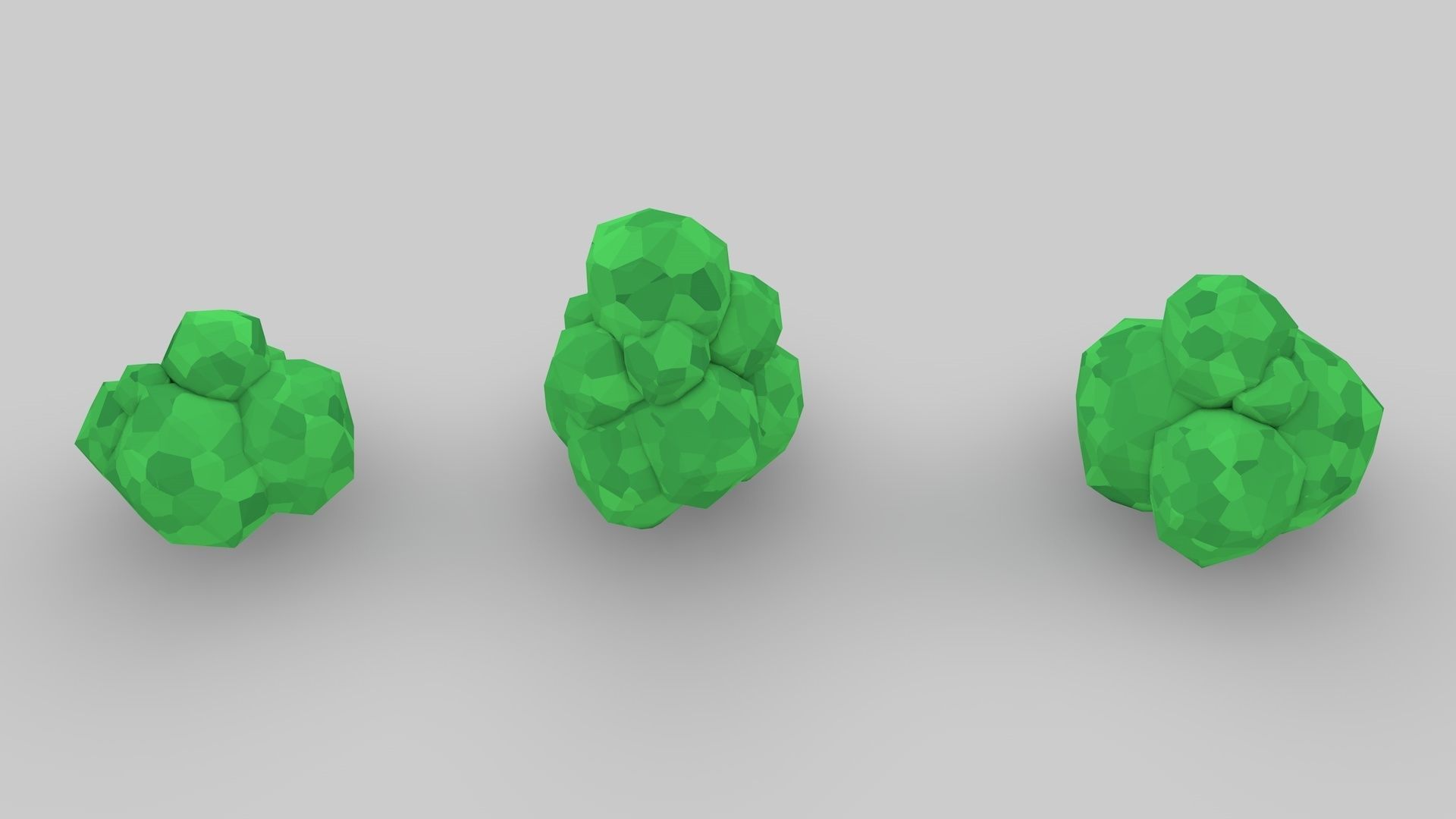 Asset Pack Trees Bush Stones Mushrooms for game Low-poly 3D model_12