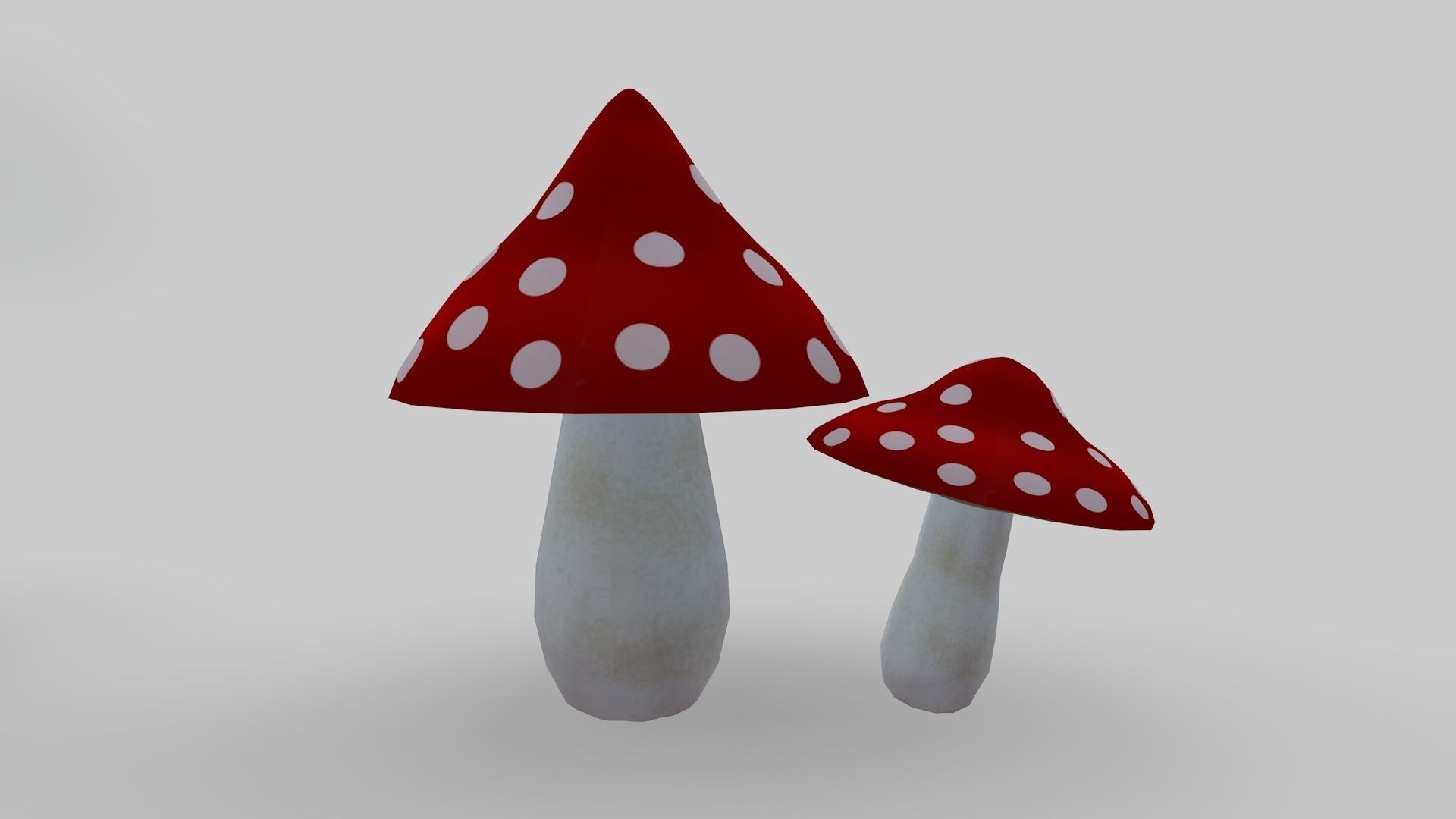 Asset Pack Trees Bush Stones Mushrooms for game Low-poly 3D model_9