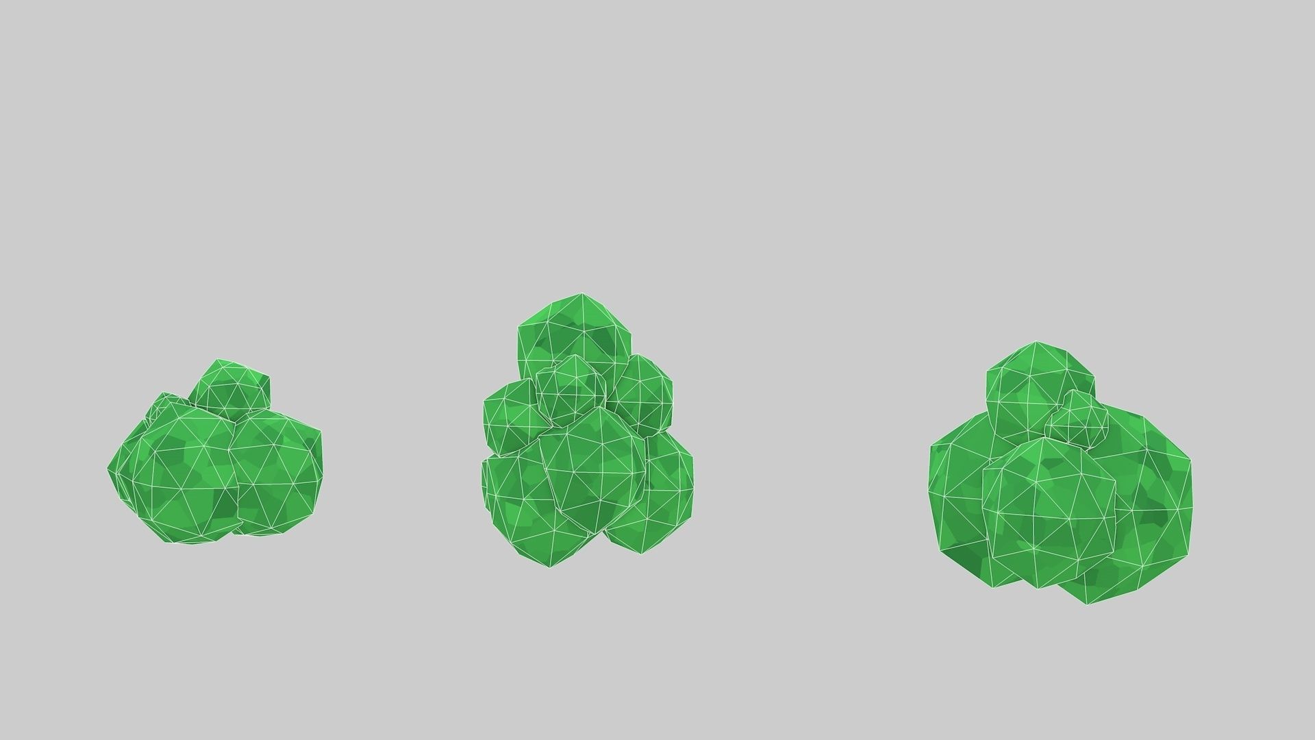 Asset Pack Trees Bush Stones Mushrooms for game Low-poly 3D model_4