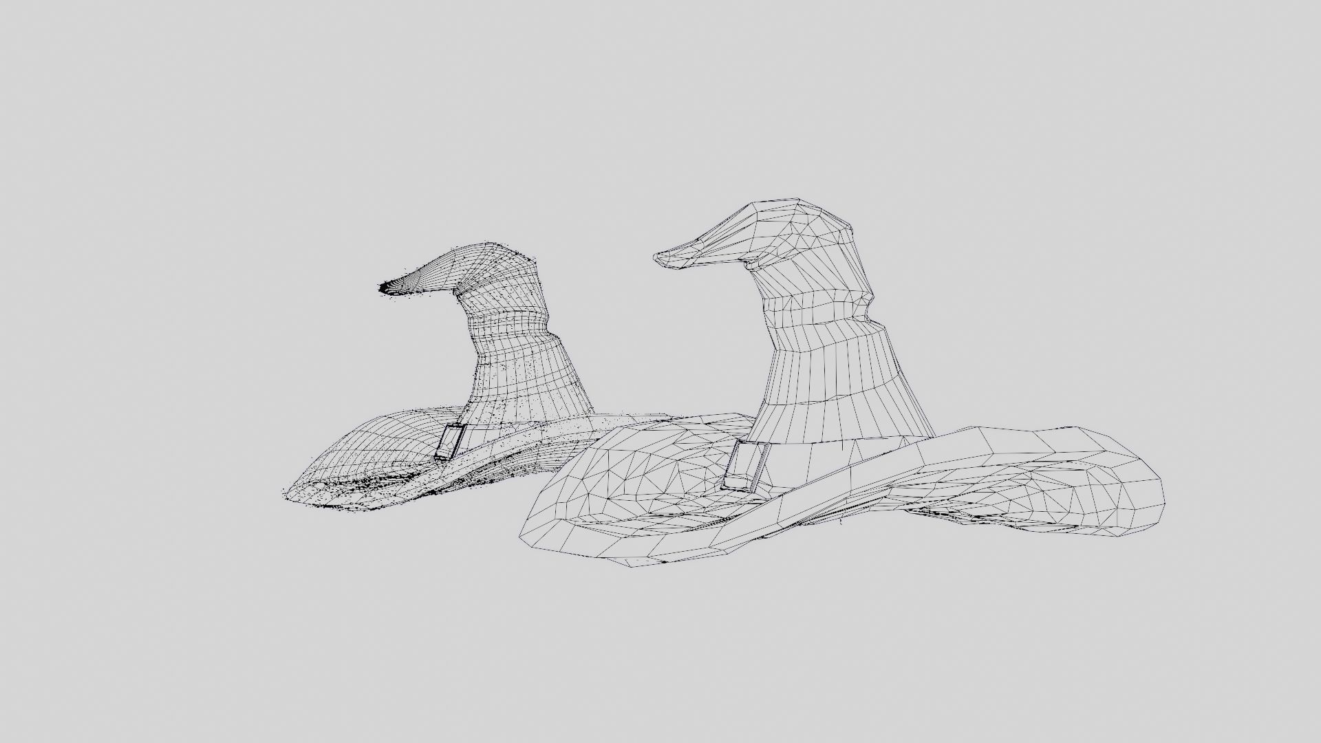 low-high poly witch hats Low-poly 3D model_33