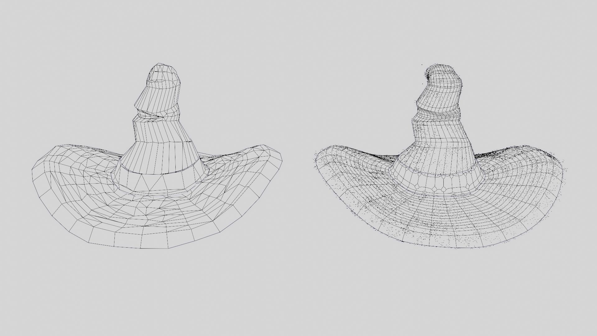 low-high poly witch hats Low-poly 3D model_35