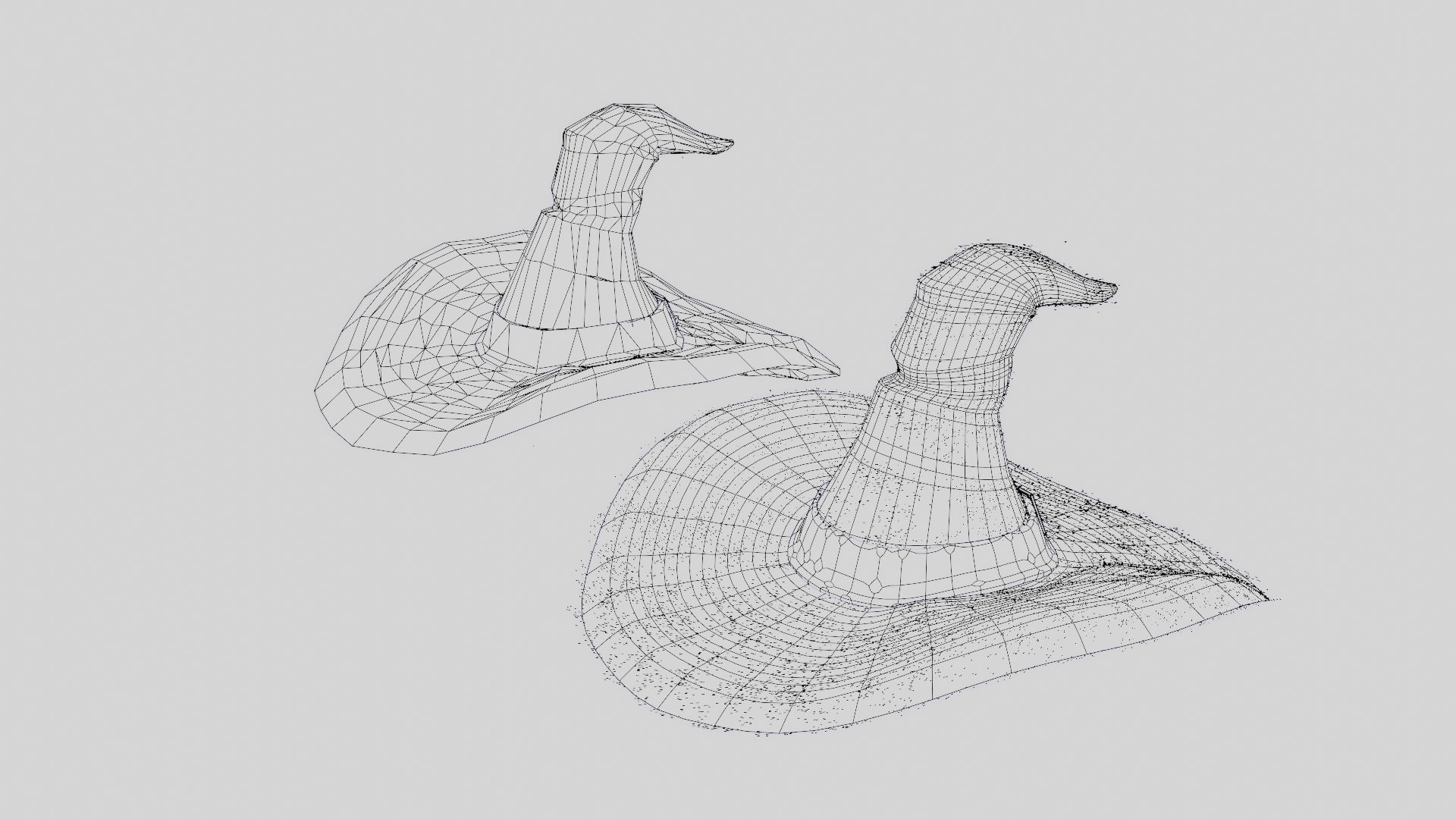 low-high poly witch hats Low-poly 3D model_36