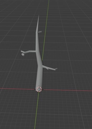 Low Poly Dead Tree Free 3D model_1