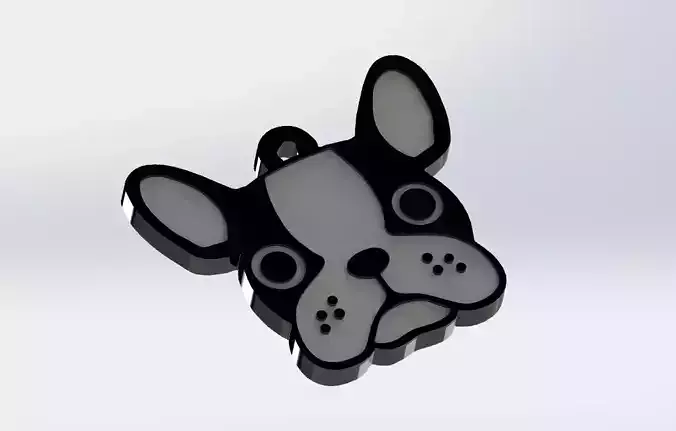 Portachiave Bulldog Francese