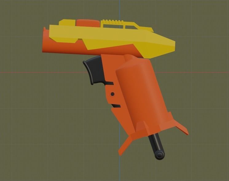 Blaster Nerf Low-poly 3D model Low-poly 3D model_10