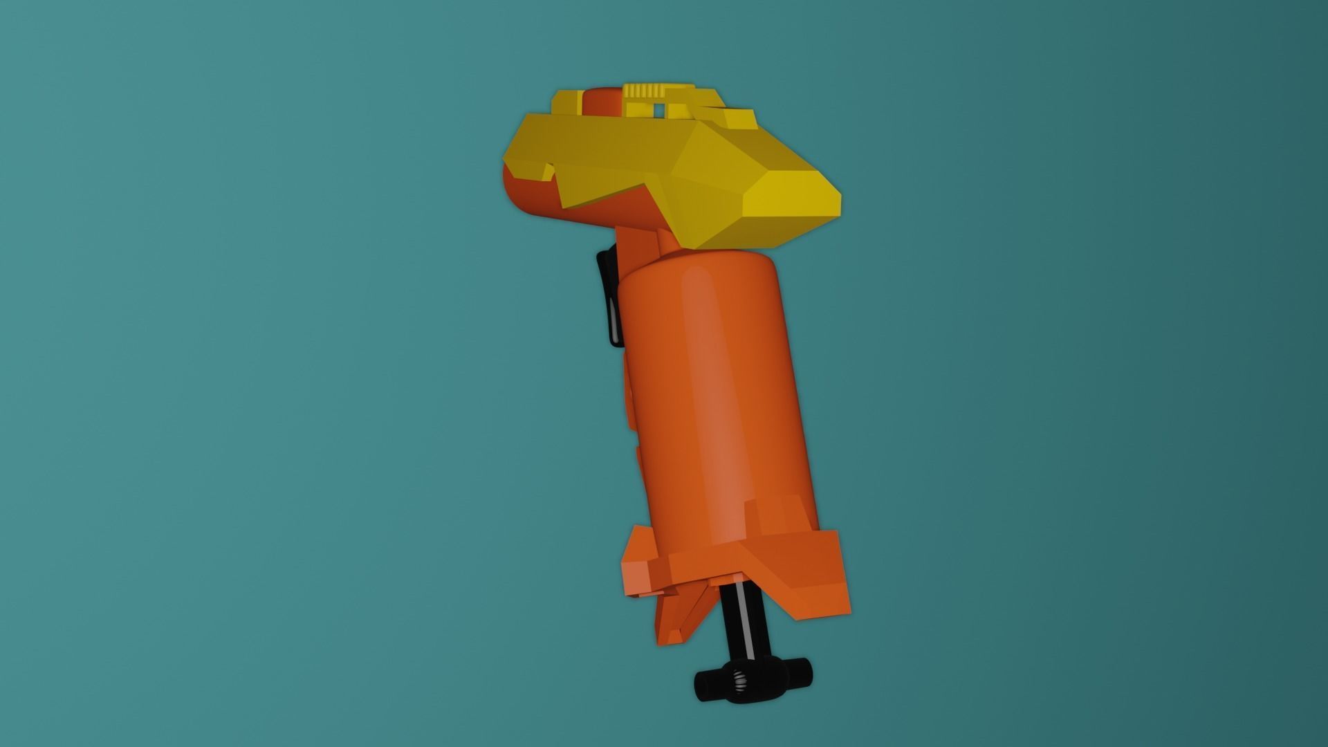 Blaster Nerf Low-poly 3D model Low-poly 3D model_5