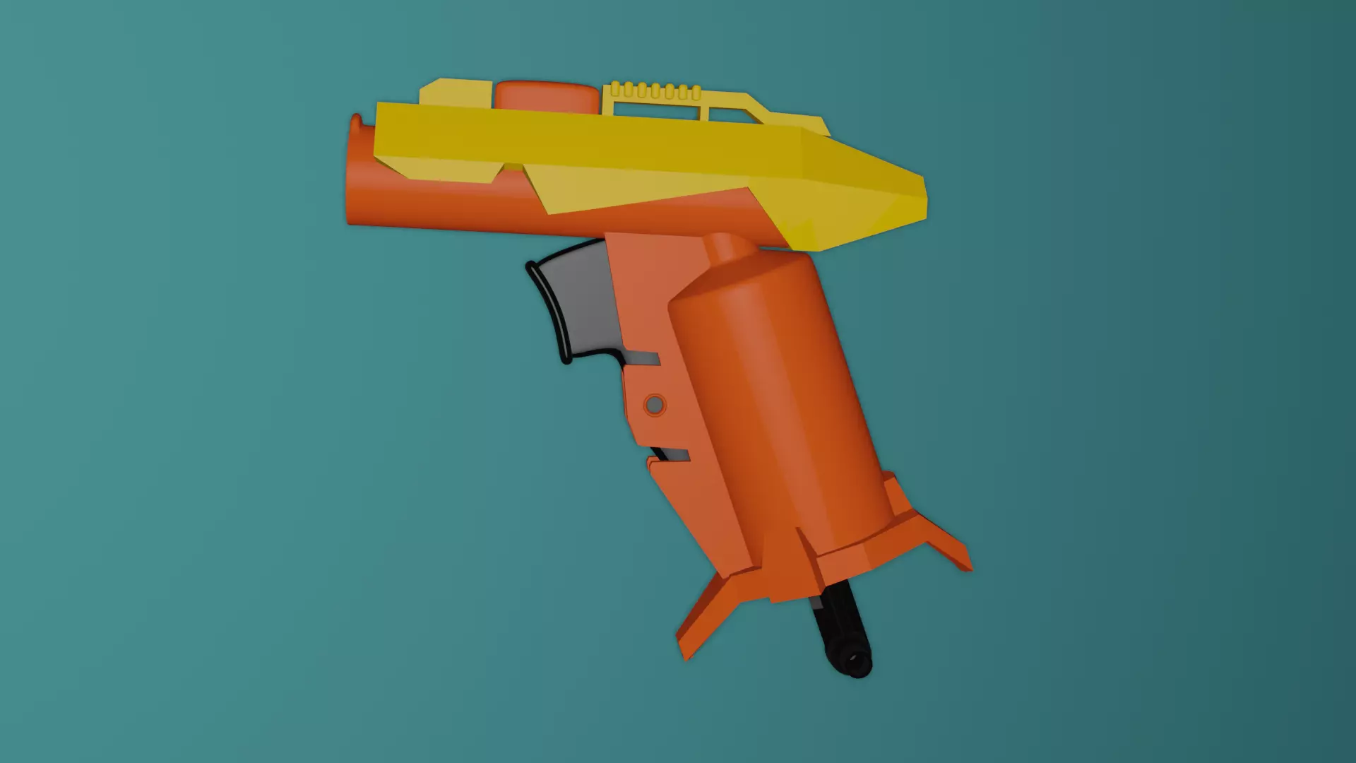 Blaster Nerf Low-poly 3D model Low-poly 3D model_0