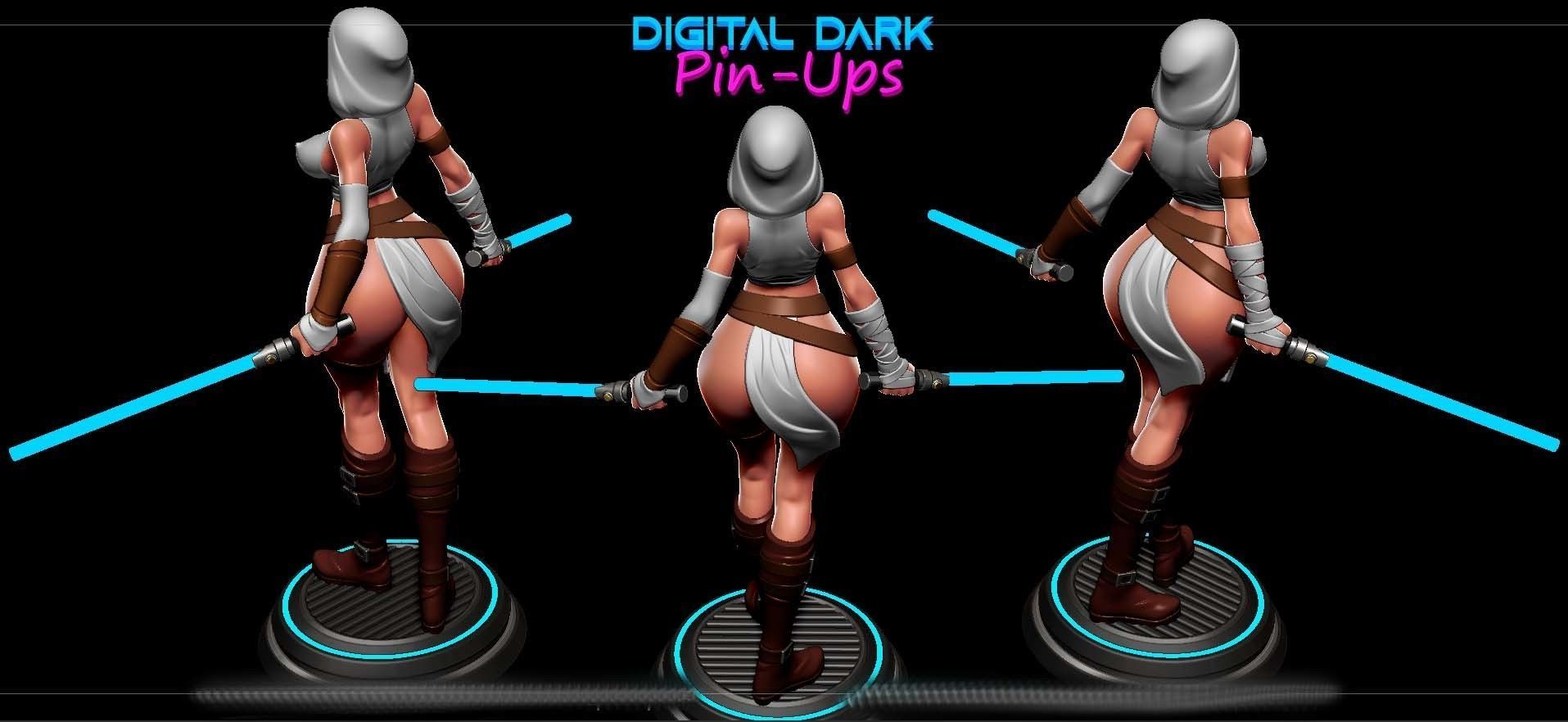 Jedi Girl with NSFW version 3D print model_5