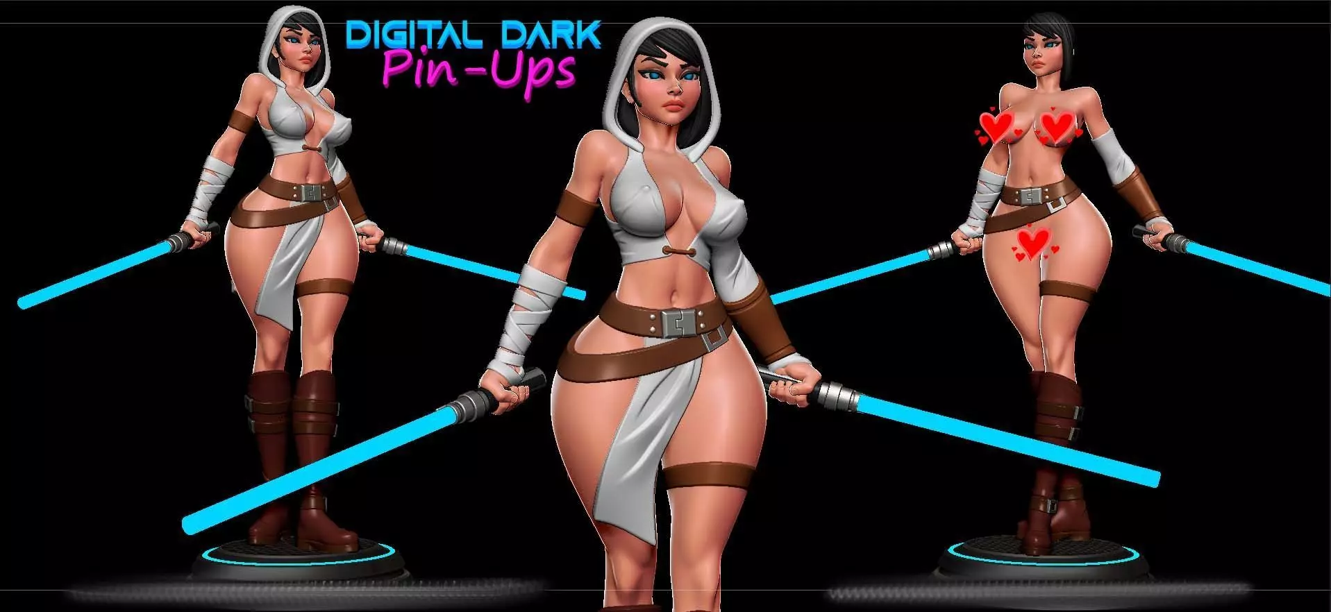 Jedi Girl with NSFW version 3D print model_0