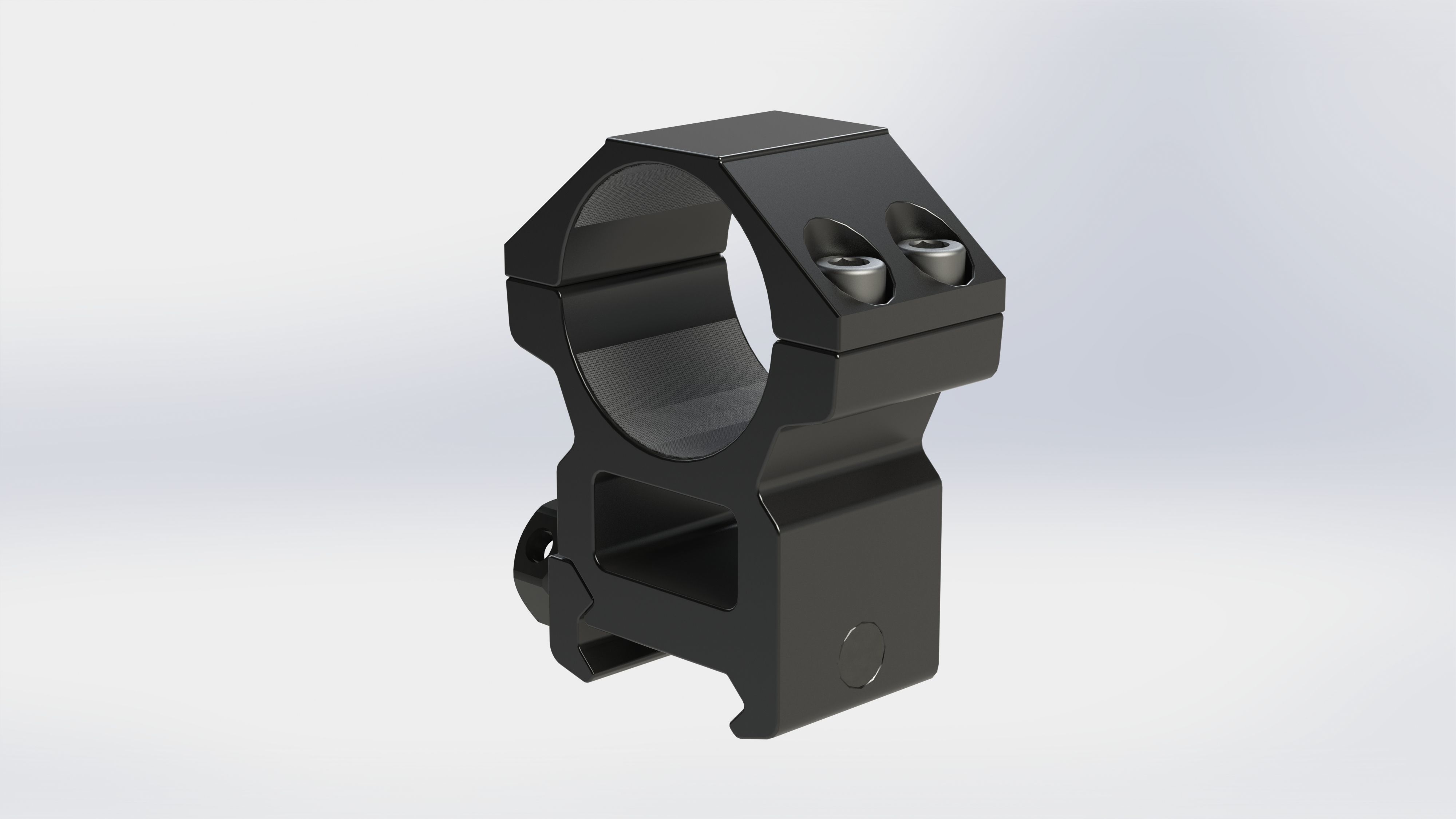 HAWKE TACTICAL SCOPE MOUNTING RINGS MEDIUM 3D model_2