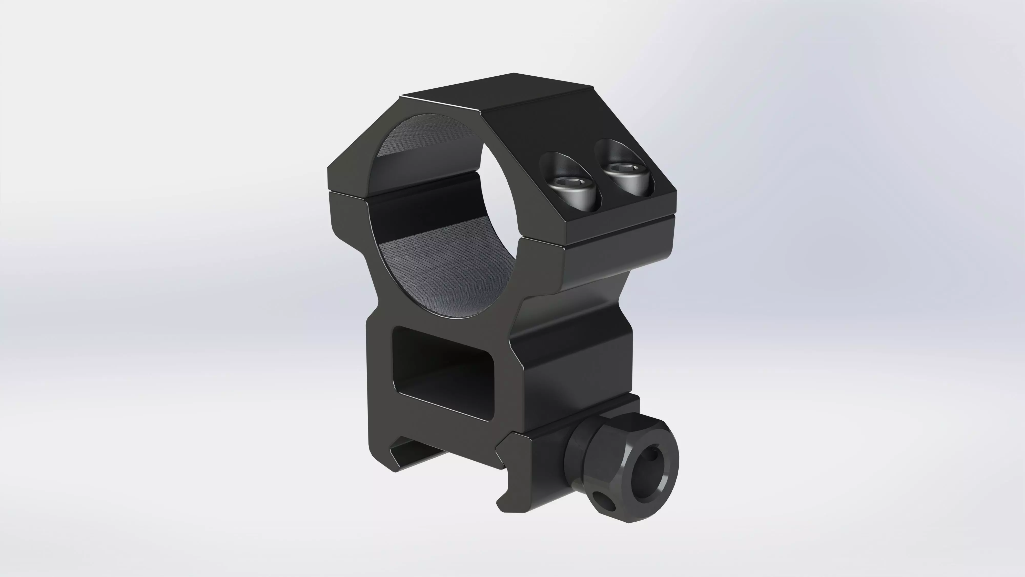HAWKE TACTICAL SCOPE MOUNTING RINGS MEDIUM 3D model_0