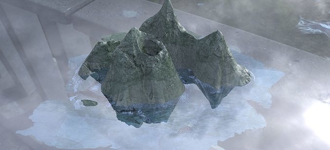 Volcano landscape very tall 3D 3D model