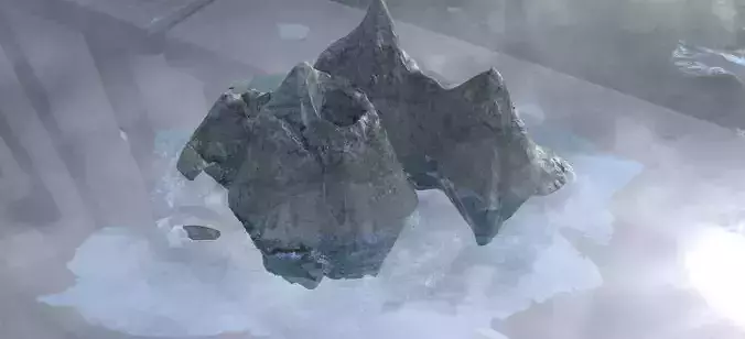 Volcano landscape very tall 3D 3D model