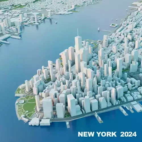 Simple  Optimized New York City 3D model
