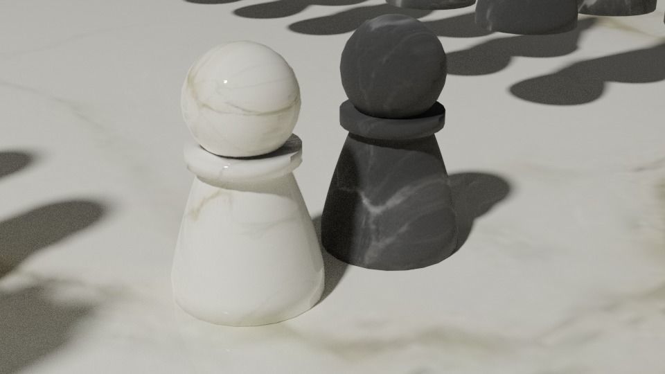 33 Piece Chess Set 3D model_13