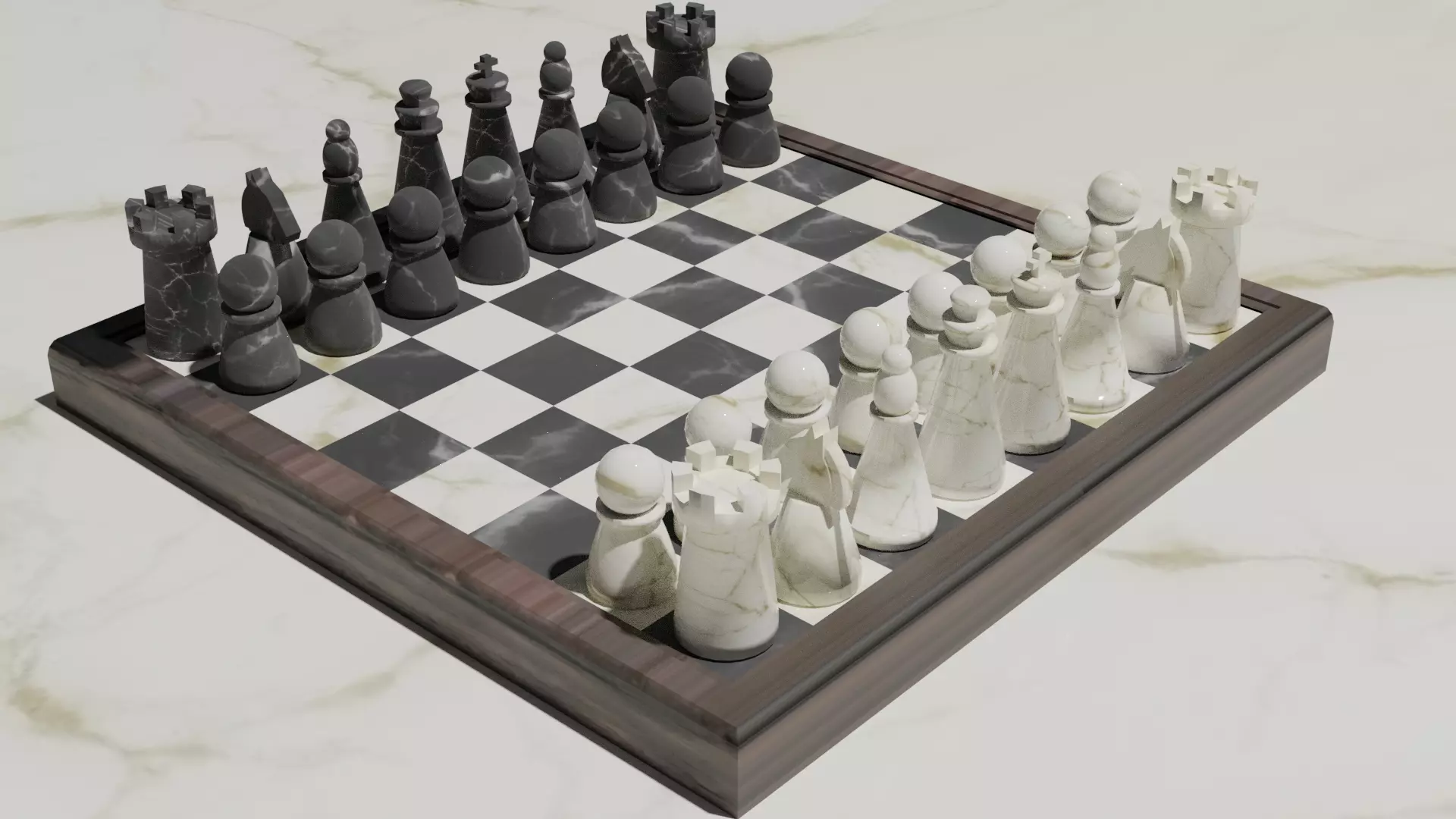 33 Piece Chess Set 3D model_0