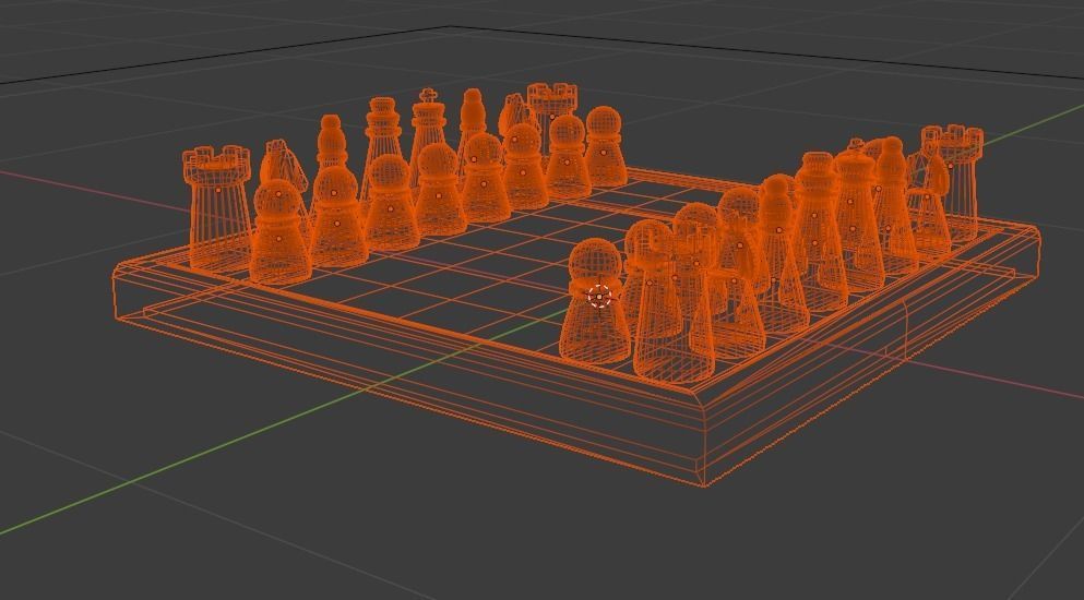 33 Piece Chess Set 3D model_21