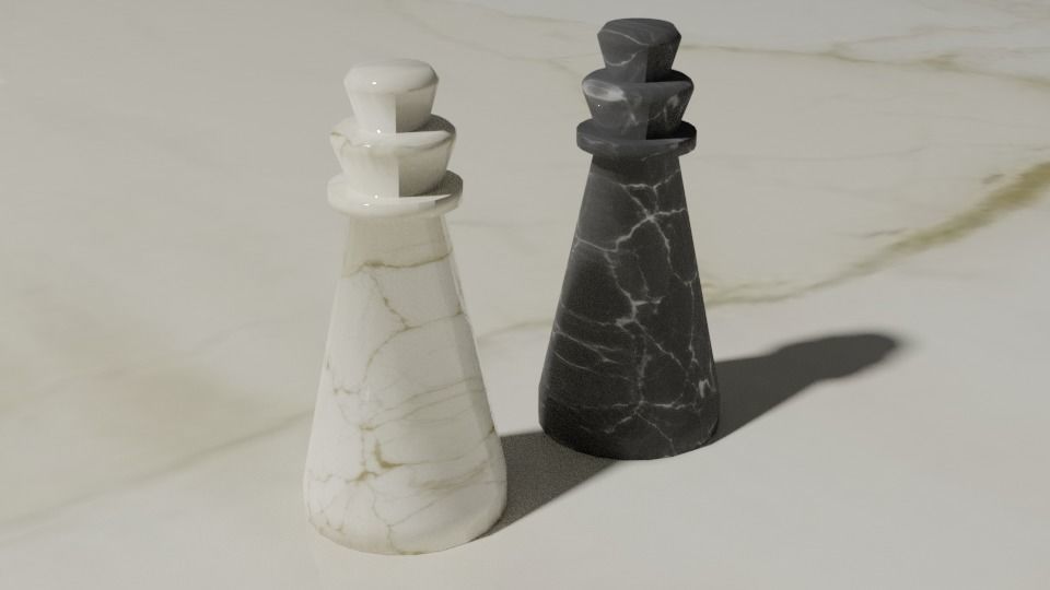 33 Piece Chess Set 3D model_8
