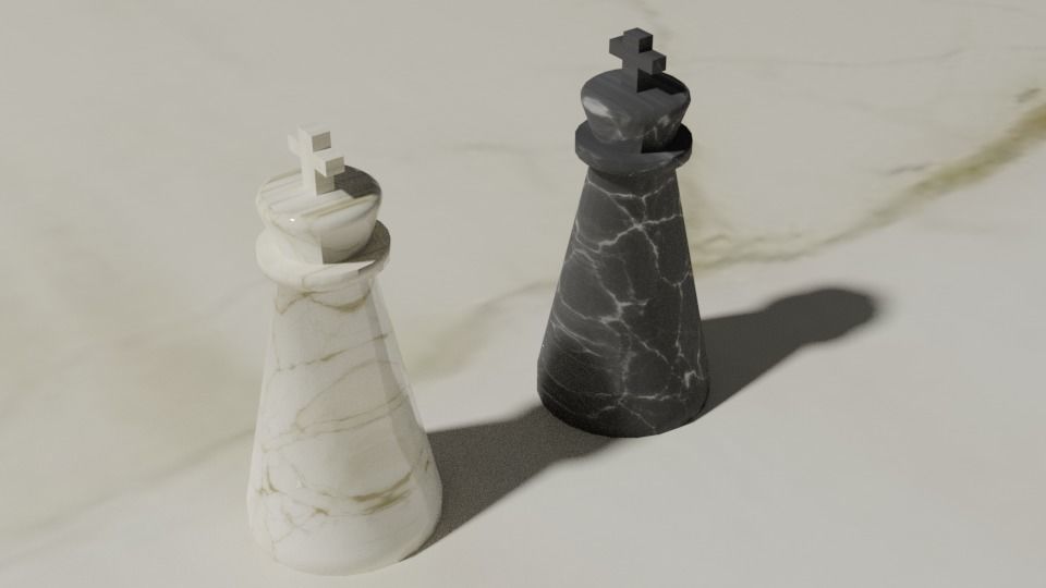 33 Piece Chess Set 3D model_12
