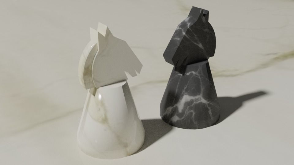 33 Piece Chess Set 3D model_7