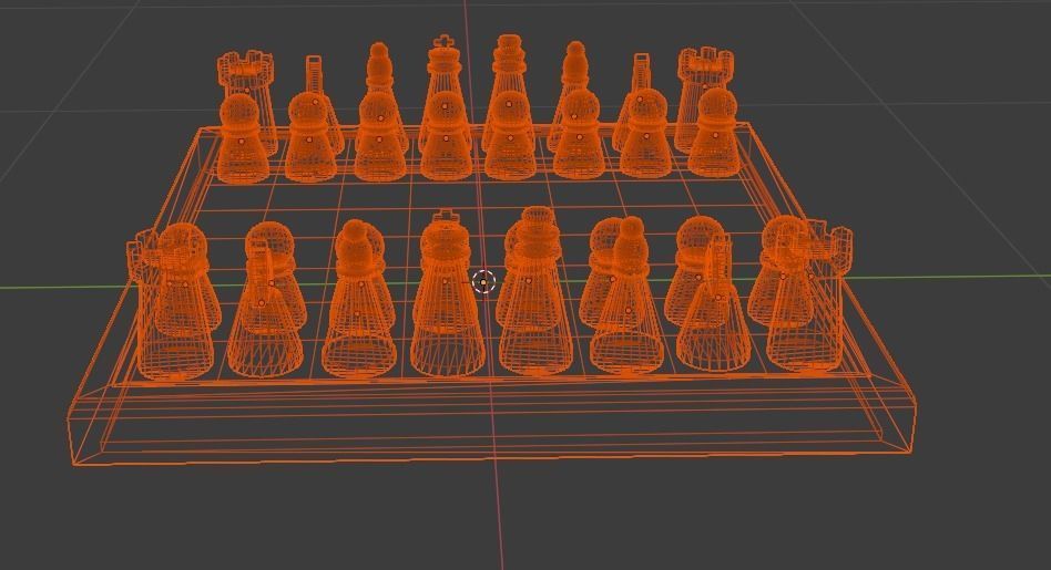 33 Piece Chess Set 3D model_20
