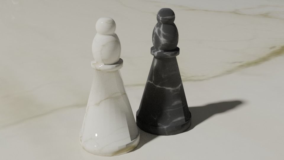 33 Piece Chess Set 3D model_17