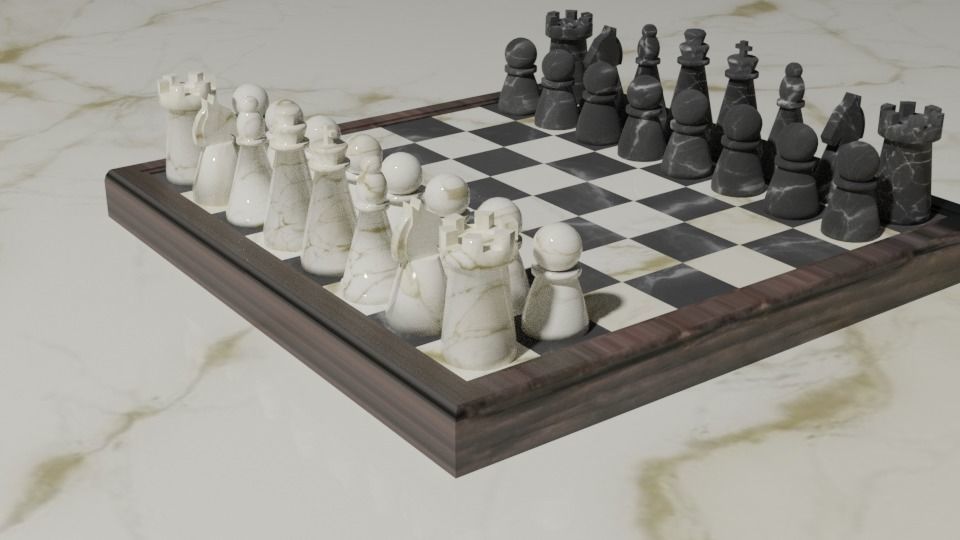 33 Piece Chess Set 3D model_3