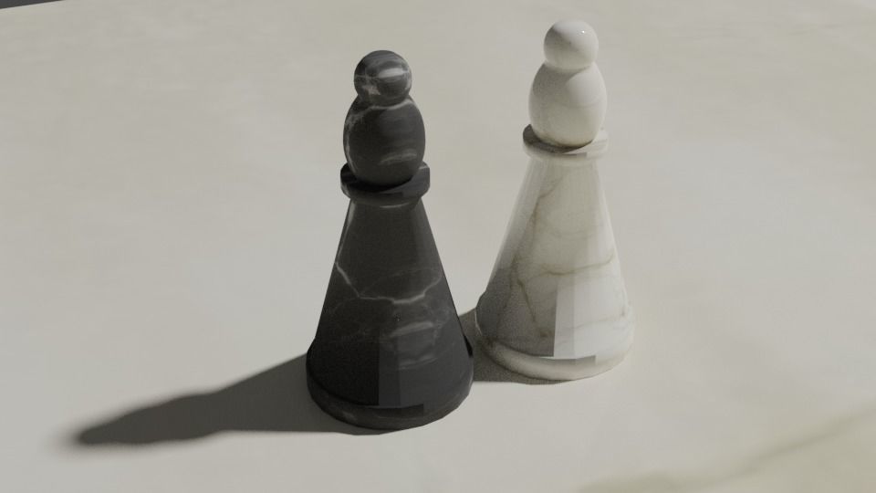 33 Piece Chess Set 3D model_9