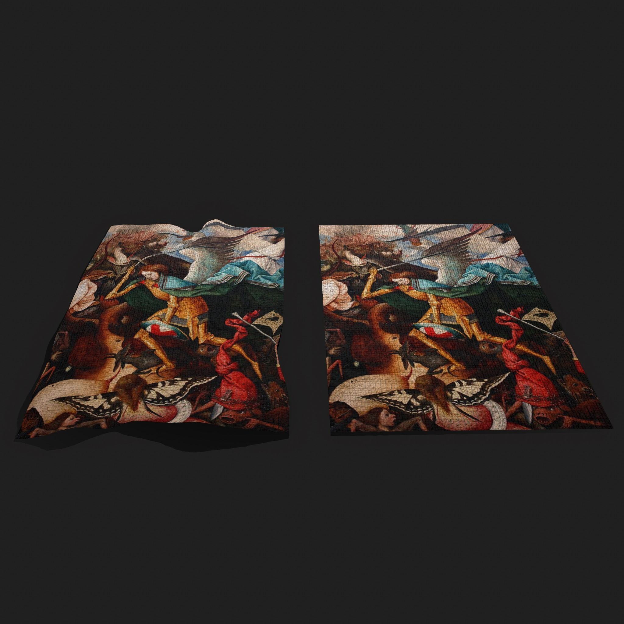 Fall of the Rebel Angels Version Three Bruegel the Elder Low-poly 3D model_2