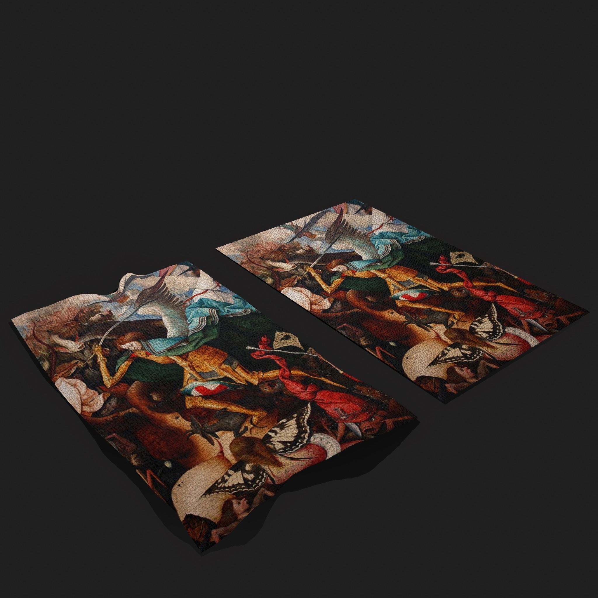 Fall of the Rebel Angels Version Three Bruegel the Elder Low-poly 3D model_5