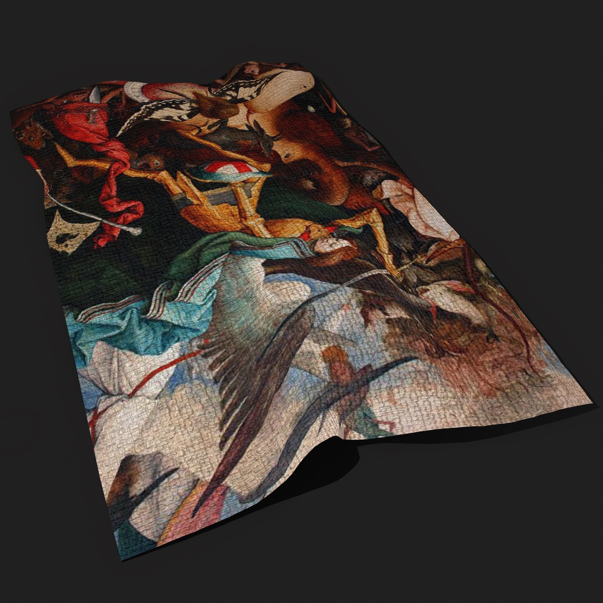 Fall of the Rebel Angels Version Three Bruegel the Elder Low-poly 3D model_9