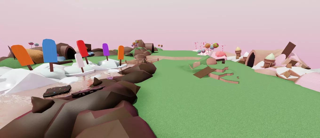 ROBLOX Candy Valley Map RBXM FILE Low-poly 3D model